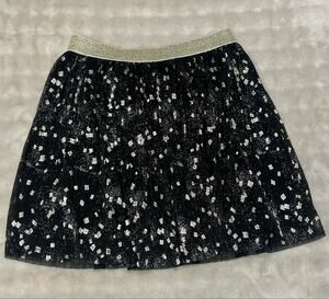 Crewcuts black skirt with gold glittery accent size L 1